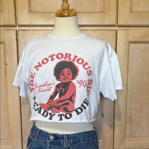 The Notorious B.I.G. White Graphic Kids T-Shirt